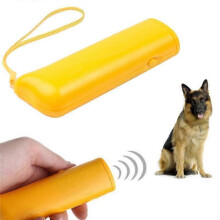 (Yellow) Dog Train Repeller Control LED Trainer Ultrasonic Anti Bark Device Stop Barking