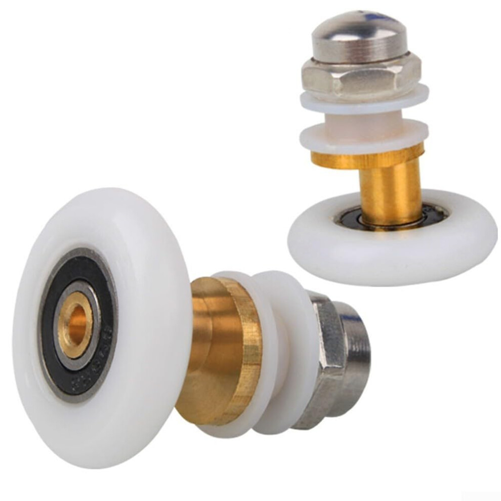 Nylon Copper Rollers Set Of 4 Replacement Shower Room Pulleys, Smooth Sliding, 20Mm 9339159510087