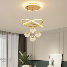 Modern Led Chandeliers 3Color Dimmable Pendant Light Adjustable Height Gold Finish 40 cm Dining Room Kitchen Island
