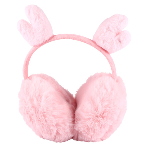 2pcs Foldable Reindeer Antlers Plush Ear Muffs