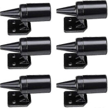 (Black) 6pcs Ultrasonic Car Alert Whistle Warning Wild Animal Deer, Wind Powered Sounding Repeller Alarm-Good