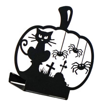 Halloween metalen theelichthouders uitgeholde spookachtige-B