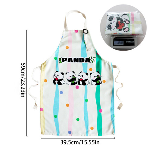 Hübsche Schürze mit Panda-Muster für-Farbe karierter Panda st 1
