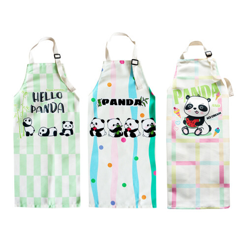 Hübsche Schürze mit Panda-Muster für-Farbe karierter Panda st 2