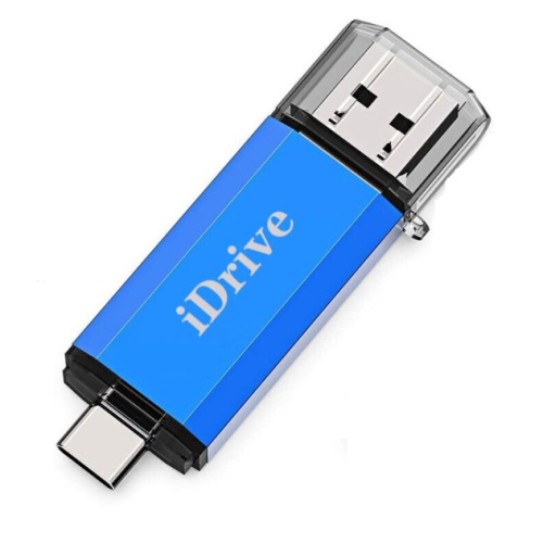 (1TB, blue) USB Type C Flash Drive 3 in 1 OTG USB 3.0