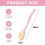 (pink) 2pcs Long Handle Soft Hair Massage Various Colors 2