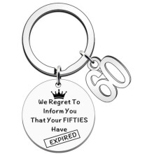 Funny 60th Birthday Gifts,60th Birthday Keyring Keychain Gifts,Happy Birthday Keychain Gifts,Joke Happy 60th Birthday Gifts,Keyring,We Regret To Infor