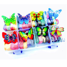 Decorazione per torta a forma di farfalla ispirata all'illuminazione esterna ecologica, topper per cupcake in carta di riso 3D, forniture per eventi