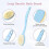 (blue) 2pcs Long Handle Soft Hair Massage Various Colors 3