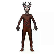 (130) 99-Nights in The Forest Deer Costume B oys Deer Monster Horror Game Outfit Costume