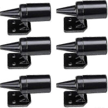 (Black) 6pcs Ultrasonic Car Alert Whistle Warning Wild Animal Deer, Wind Powered Sounding Repeller Alarm