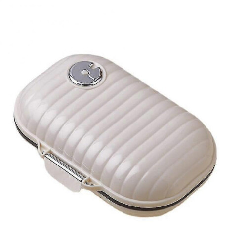 (Rectangle) Mini Portable Tablets Dispenser Large Capacity Medicine Box Moisture-proof Sealed Tablets Storage Box