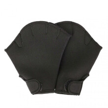 (L, Black) Fingerless Webbed Swim Gloves Water Resistance Diving Hand Web Swim Training Gloves For Swimming New