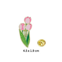(A-tulip) Van Gogh Oil Painting Brooch Pin Classic Fashion Creative Cute Metal Collar Chest Badges Jewelry Gift Clothing Bag Accessories