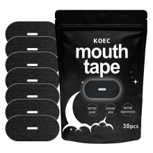 (Black)30pcs Mouth Tape for Sleeping, Anti-Snoring Mouth Strips, Hypoallergenic Mouth Tape for Men Women