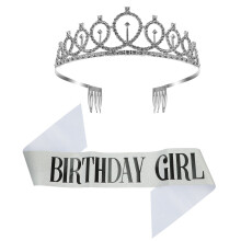 2 Sets Geburtstags-Sash Und -Krone Party-Geschenk
