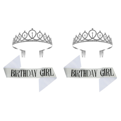2 Sets Geburtstags-Sash Und -Krone Party-Geschenk 1