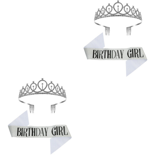 2 Sets Geburtstags-Sash Und -Krone Party-Geschenk 2