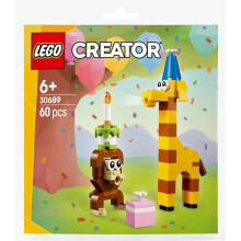 Construction Game - LEGO - Birthday Party Animals - Plastic - Suitable from 3 years - Unisex