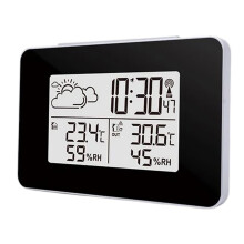 Digitale thermometer, draadloos weerstation met snelle verversingstijd voor actuele gegevens, temperatuur- en vochtigheidsmeter met hoge