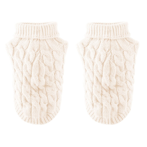 2Stück Dünner Pullover Für (Weiß, Größe M) 1