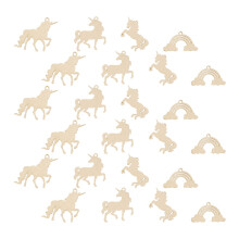 4 Sets Unfertige Holz Einhorn Ausschnitte Für Basteln