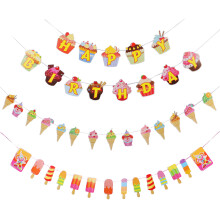 12 Sets Eiscreme Lutscher Cupcake Banner Geburtstagsdeko
