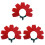 3Stk Blumenkranz Haarreif Für 4