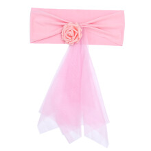 2Stück Organza Schleife Partydekoration Rosa