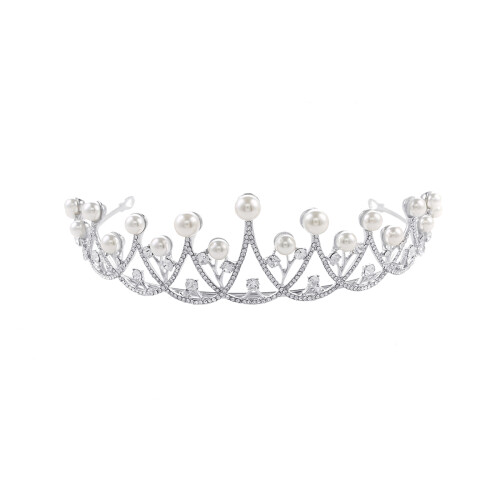 3Stück Tiara Perlen Kopfschmuck