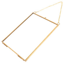 3St Hängender Glasbilderrahmen Halter Kupferfarben
