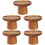 5Stk Holz Cupcake- Kuchen-Halter Dessert-Teller 7