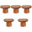 5Stk Holz Cupcake- Kuchen-Halter Dessert-Teller 4