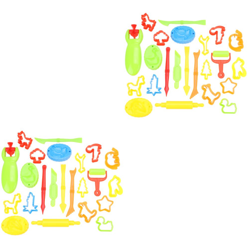 2 Juegos De Kit De Arcilla Con Y Herramientas 2