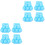 8Ud Clips Para Nieve Niños Multijuego Azul Resistente 3