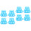 8Ud Clips Para Nieve Niños Multijuego Azul Resistente 4