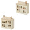 2Pcs Mini Wooden Villa Ornament Landscape Model 5