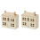 2Pcs Mini Wooden Villa Ornament Landscape Model 4