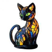 (B) 3D Cute Cat Magic Colorful LED Light Ornament Soft And Non-glaring Light Bedroom Study Children's Room Atmosphere Lights-B