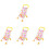 4Pcs Foldable Doll Stroller For Baby Dolls 4
