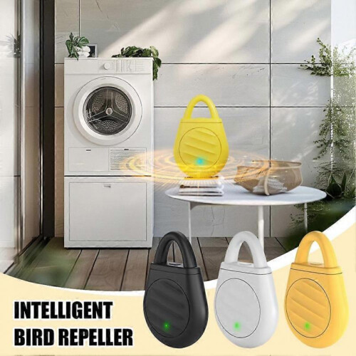 (Yellow) Ultrasonic Bird Repeller Automatic Intelligent Pest Control Device for Home 1