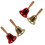 4 Pcs Metal Rattle Hand Call Bell With Handle Ringing Bell 7