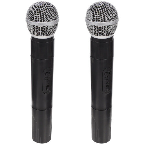 2 Pcs Simulated Microphone Plastic Fake Mic Plaything Black 2
