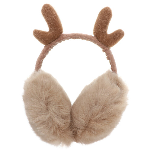 3 Sets Antler Shape Earmuff Multipurpose Casual Backpack Yellow 1