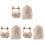 3 Sets Antler Shape Earmuff Multipurpose Casual Backpack Yellow 4