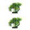 2pcs Artificial Pine Tree Desktop Aquarium Decor 5