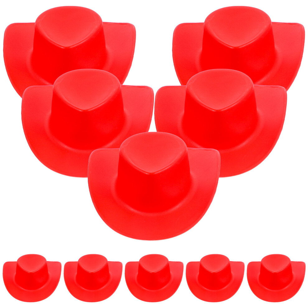 50 Sztuk Mini Kapelusze KowbojóW Plastikowe Dla Lalek-image