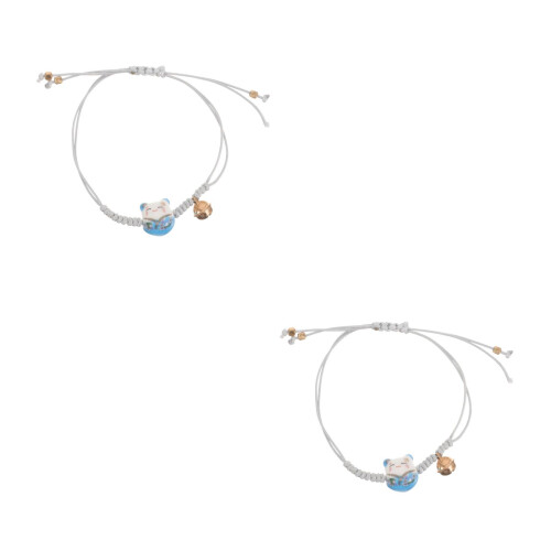 2 Unidades Pulseira Trançada De À Mão Para Crianças ( ) 2