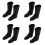 4Pares Mini Botas Decorativas Pretas Plásticas Para Casa 1:12 5