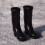 4Pares Mini Botas Decorativas Pretas Plásticas Para Casa 1:12 11
